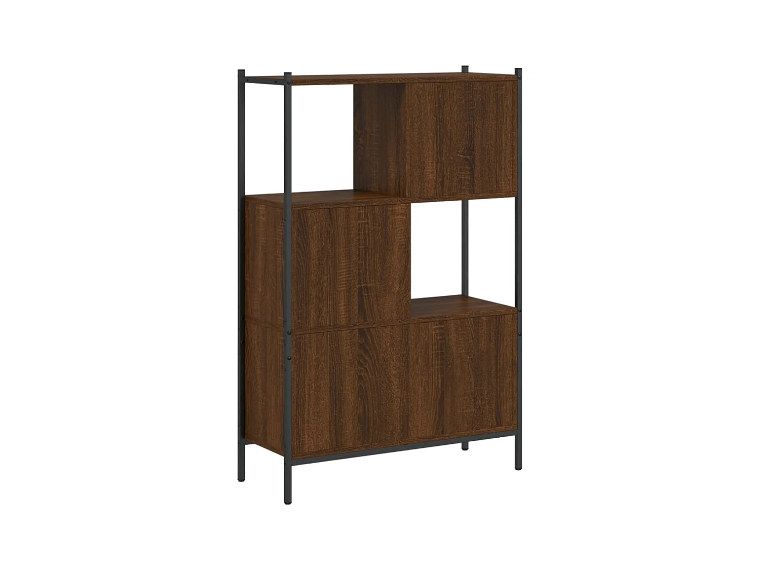 Taner  Bibliothèque chêne marron 72x28x109 cm bois d'ingénierie