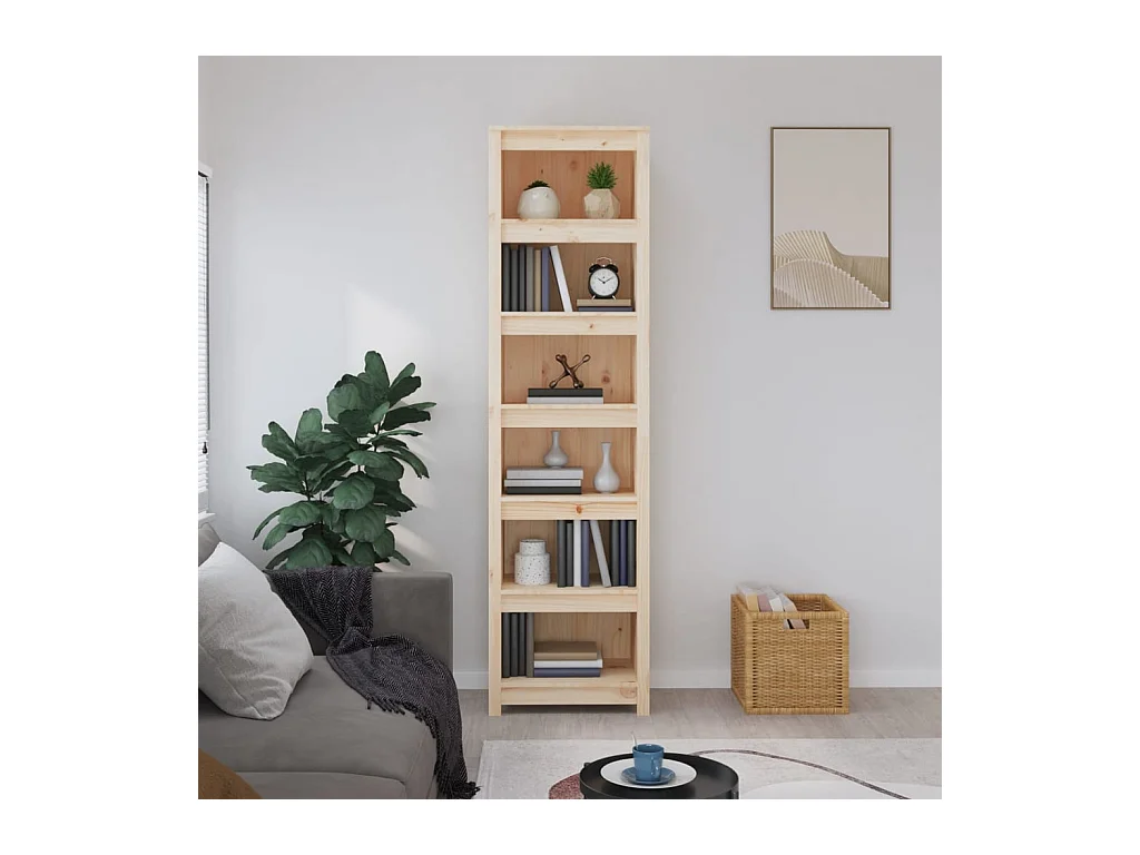 Laurens  Bibliothèque 50x35x183 cm Bois de pin massif