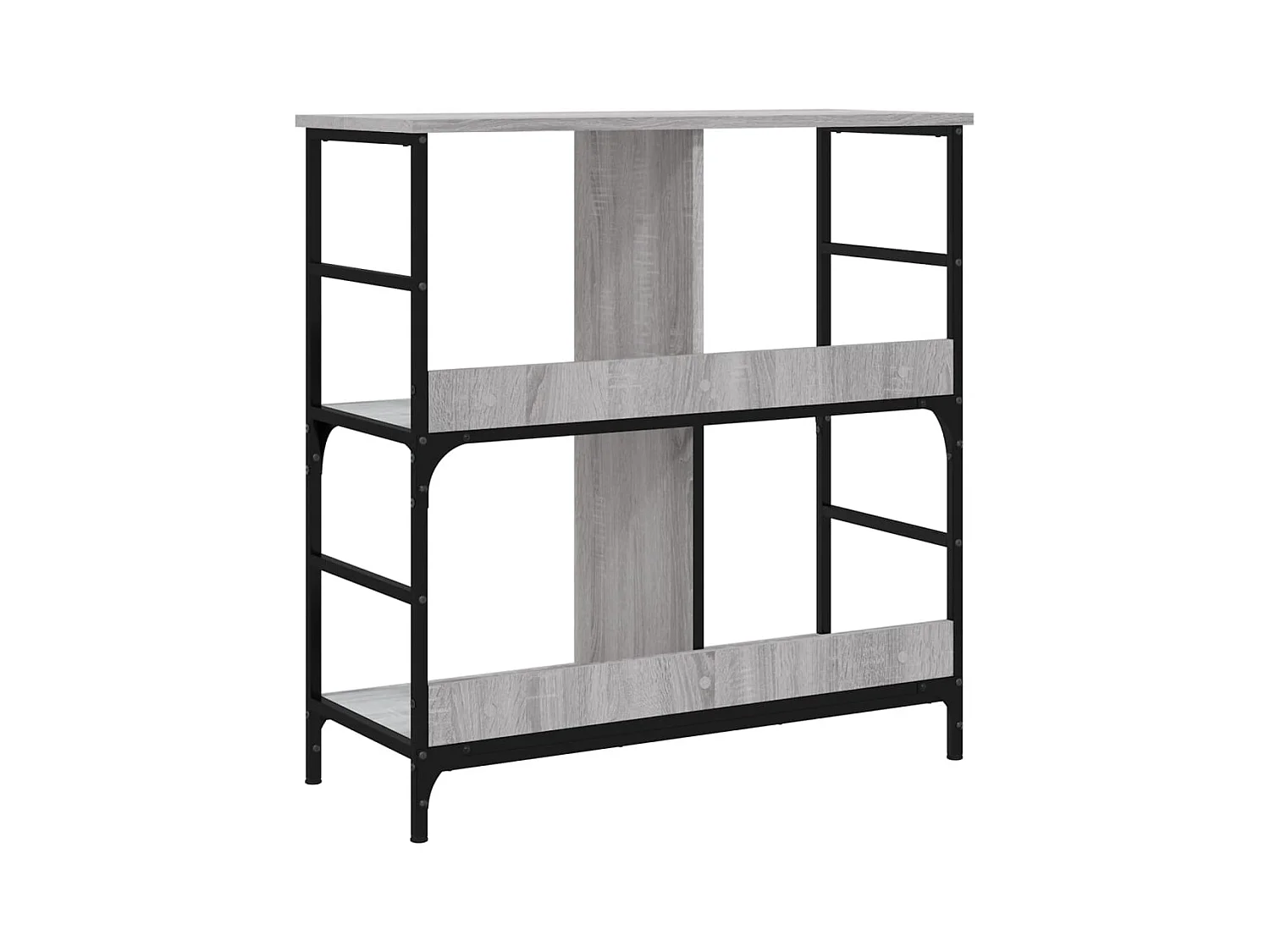 Keith  Bibliothèque sonoma gris 78,5x33x82 cm bois d'ingénierie