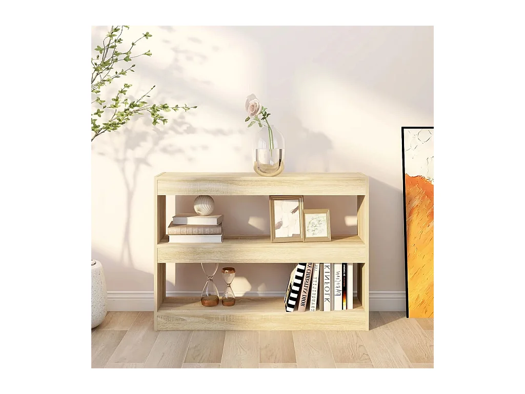 Basma  Bibliothèque/Séparateur de pièce chêne sonoma 100x30x72 cm