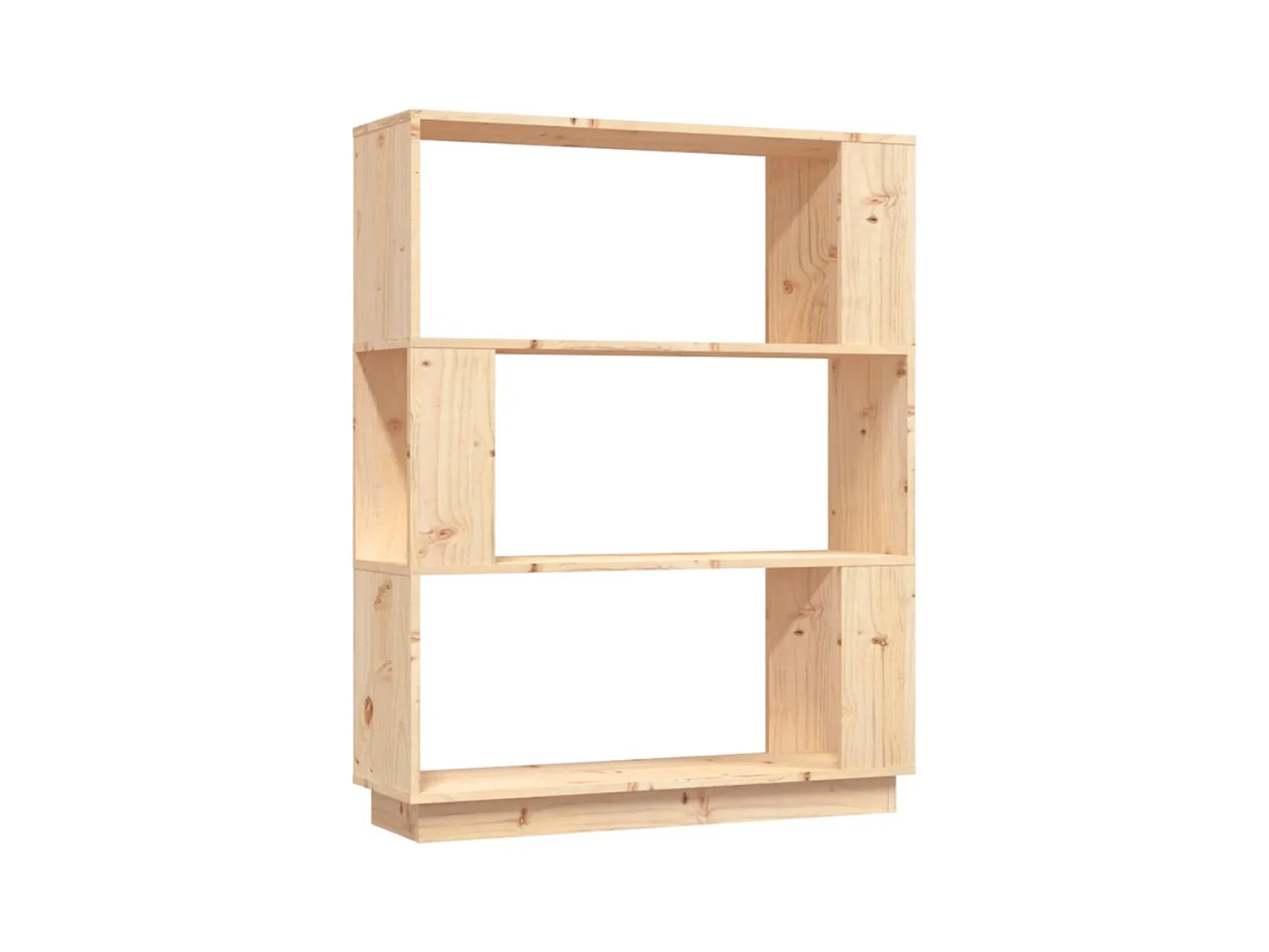 Ilpo  Estantería/divisor de espacios madera maciza pino 80x25x101 cm