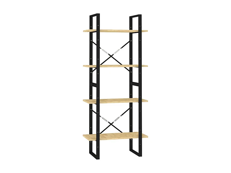 Roermond  Estantería de 4 niveles madera maciza de pino 60x30x140 cm