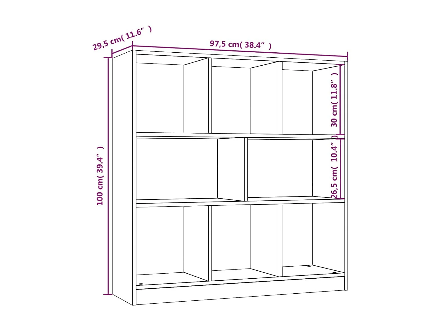 Avenra  Bibliothèque Chêne marron 97,5x29,5x100 cm Bois d'ingénierie