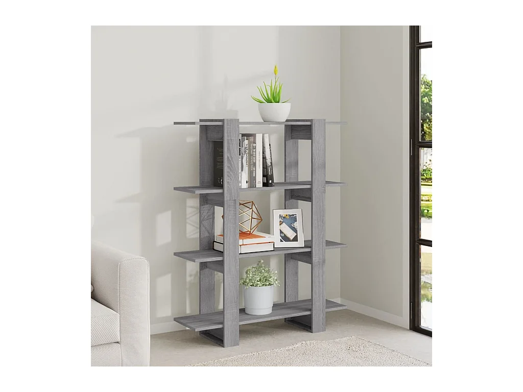 Celin  Bibliothèque/Séparateur de pièce Sonoma gris 100x30x123,5 cm