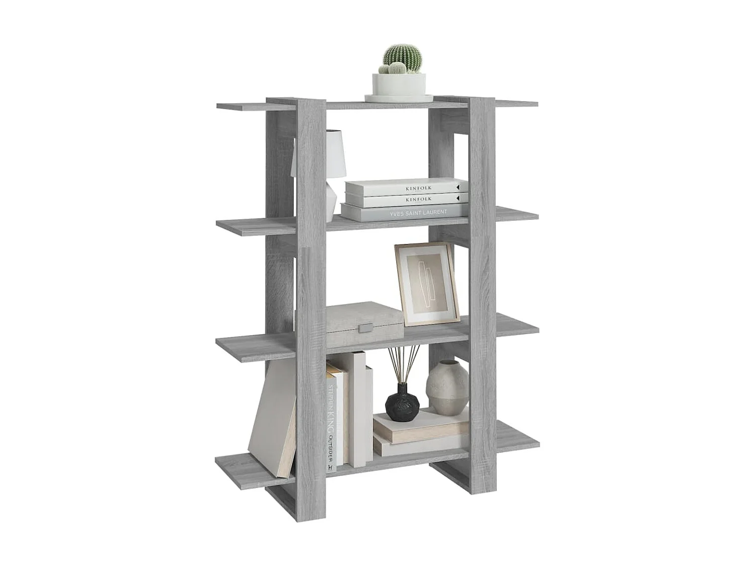 Celin  Bibliothèque/Séparateur de pièce Sonoma gris 100x30x123,5 cm