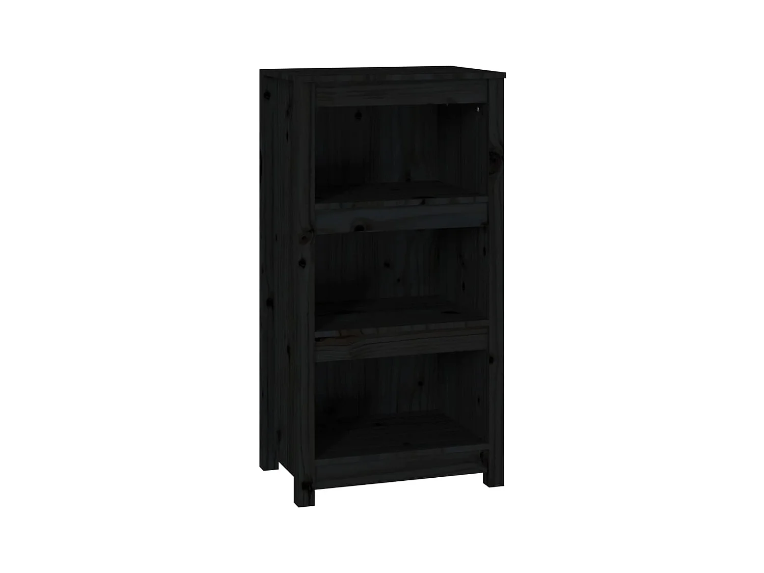 Laurens  Boekenkast 50x35x97 cm massief grenenhout zwart