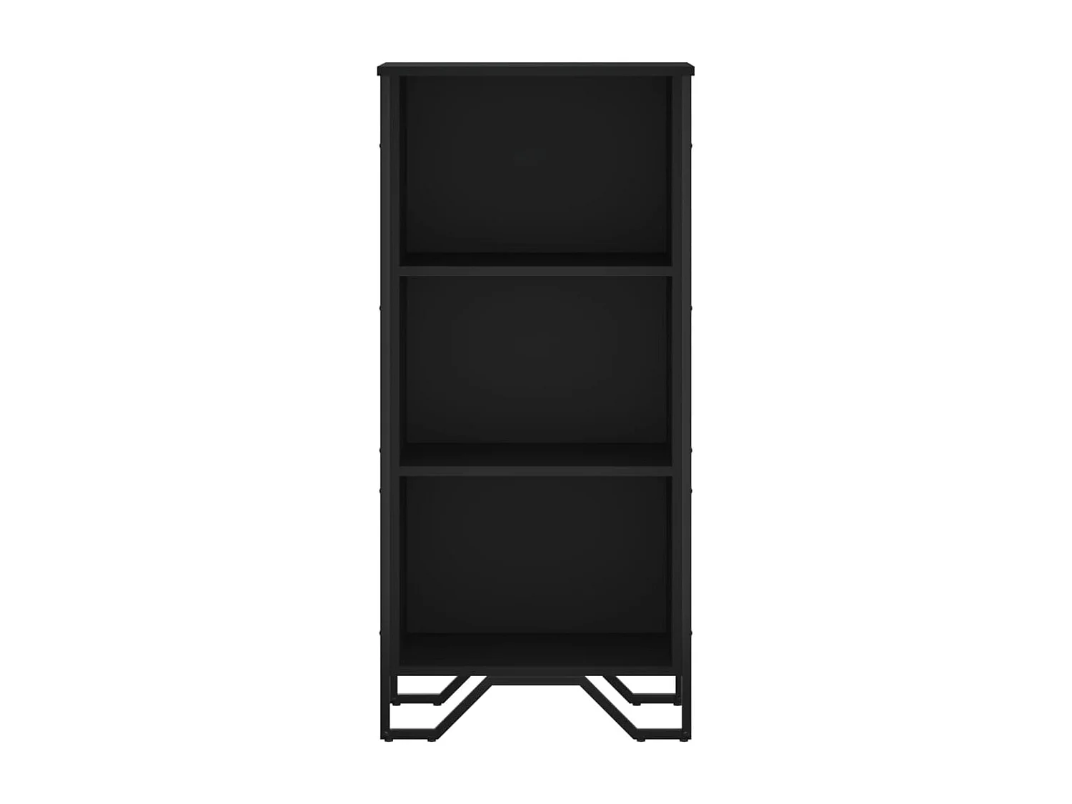 Olga  Bibliothèque noir 50x31x106 cm bois d'ingénierie