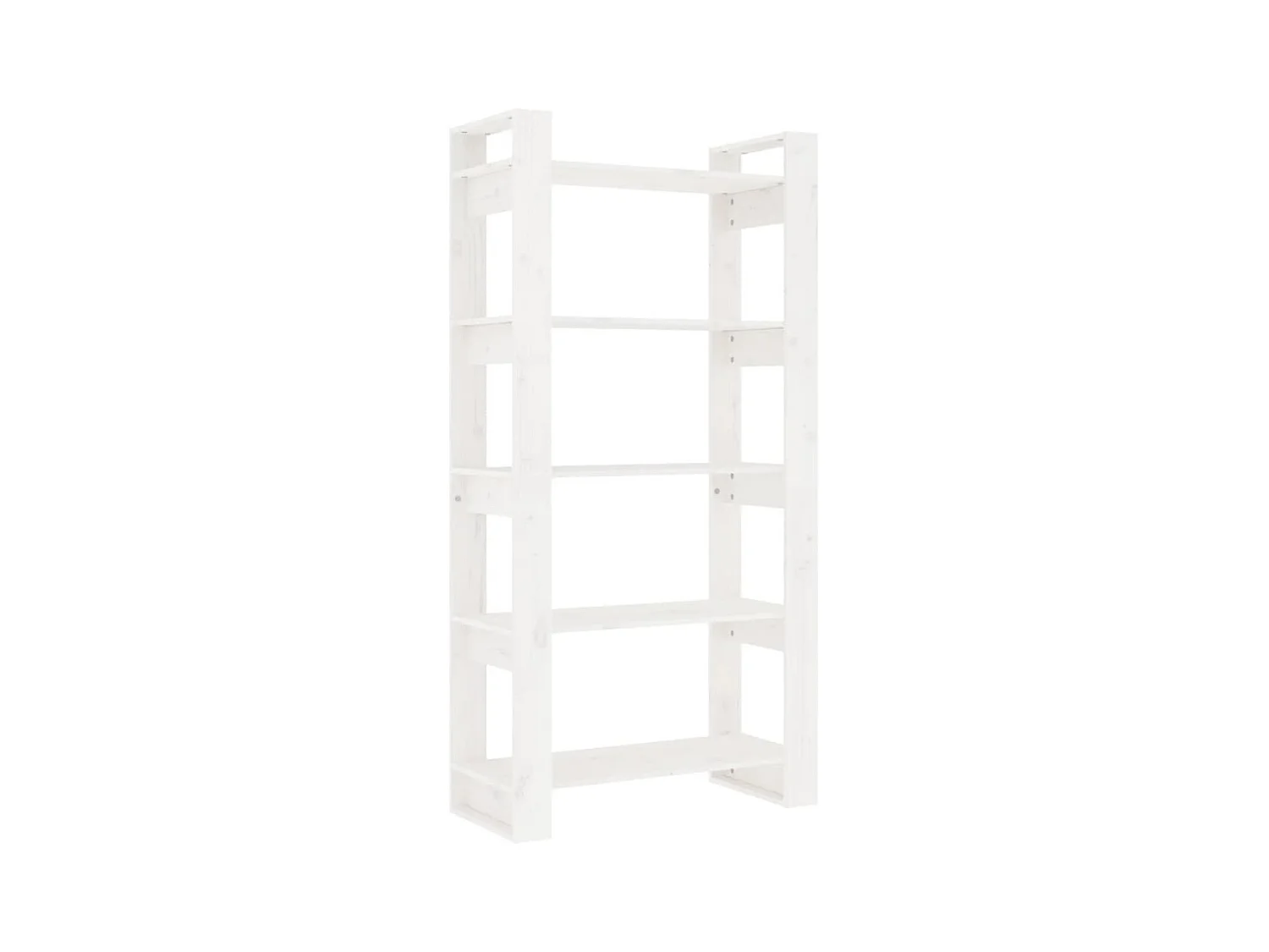 Marie-Pauline  Boekenkast/kamerscherm 80x35x160 cm massief hout wit