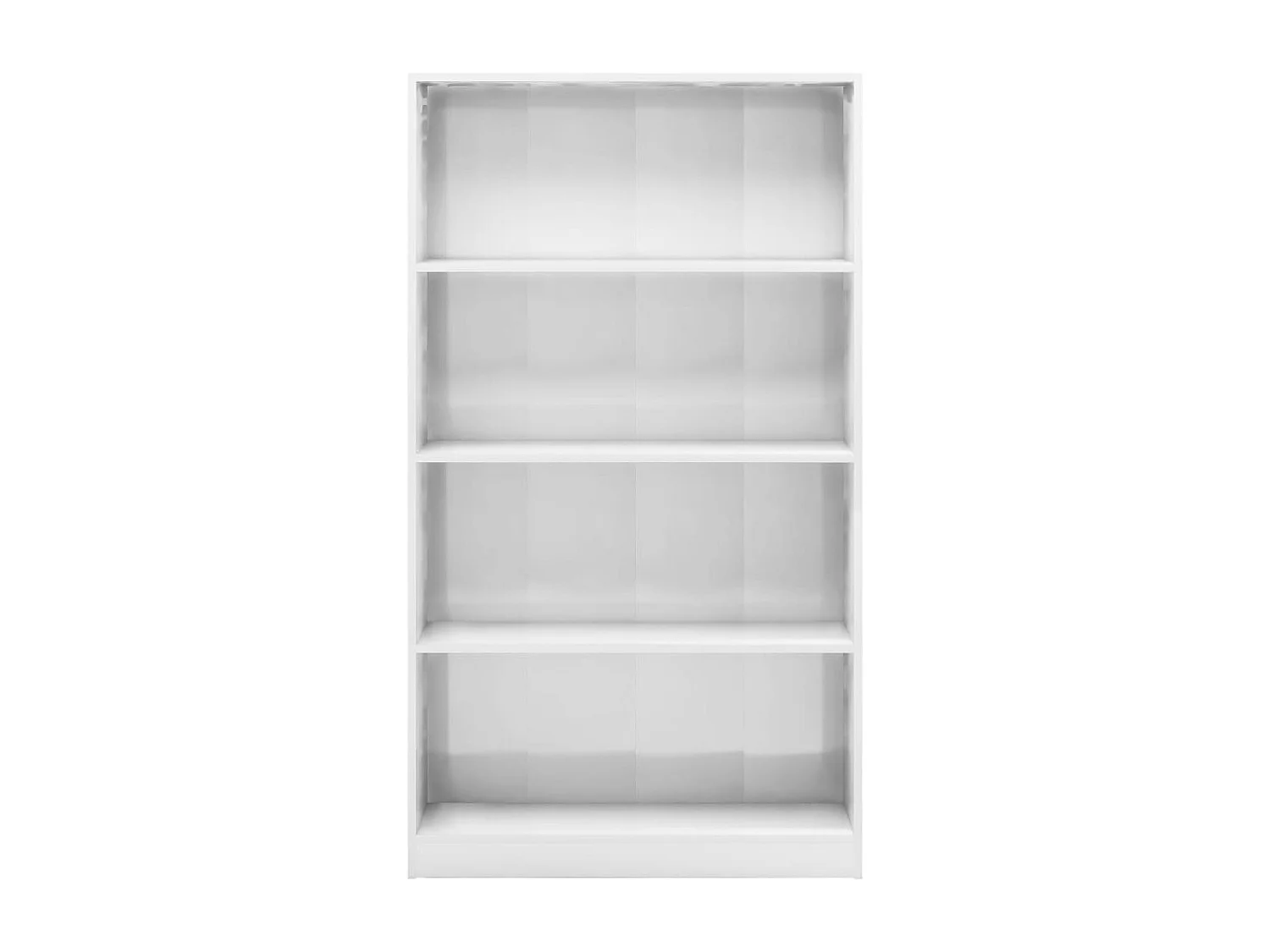 Jairo  Bibliothèque à 4 niveaux Blanc brillant Bois d’ingénierie