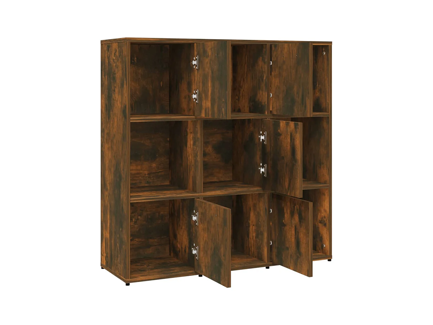 Lacey  Bibliothèque Chêne fumé 90x30x90 cm Bois d'ingénierie