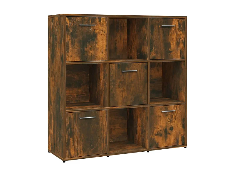 Lacey  Bibliothèque Chêne fumé 90x30x90 cm Bois d'ingénierie