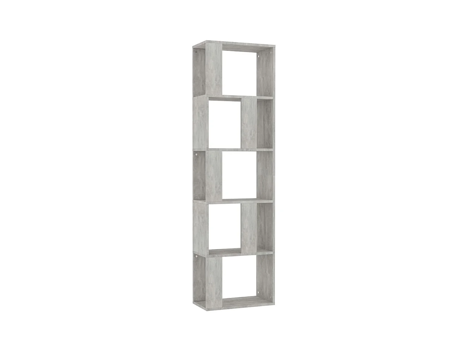 Niels  Bibliothèque/Séparateur de pièce Gris béton Bois d’ingénierie