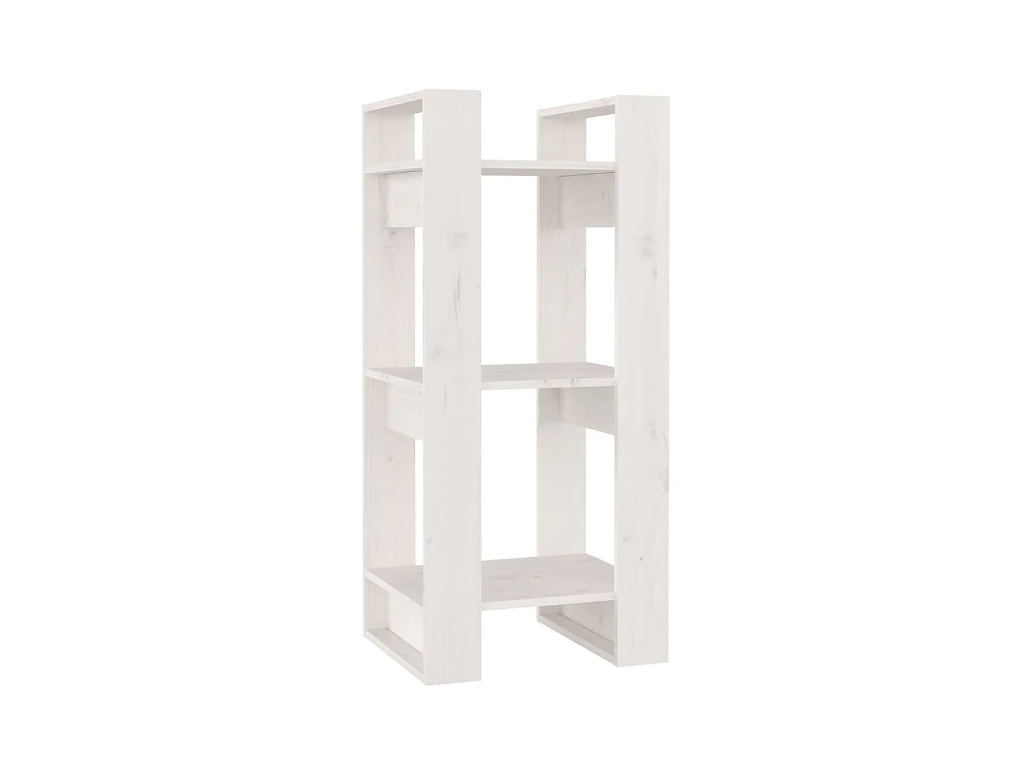 Aelron  Bibliothèque/Séparateur de pièce Blanc 41x35x91 cm Pin solide