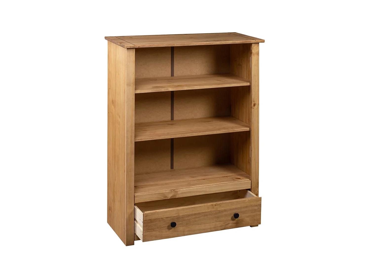 Dina  Bibliothèque 80x35x110 cm Bois de pin massif Assortiment Panama