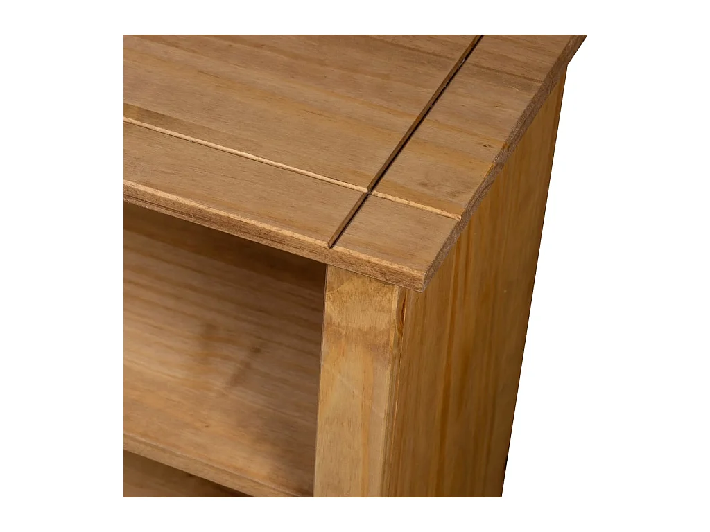 Dina  Bibliothèque 80x35x110 cm Bois de pin massif Assortiment Panama