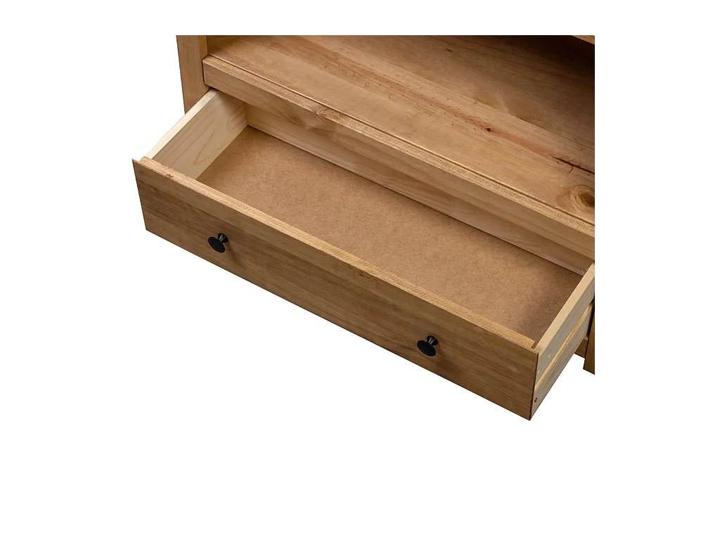 Dina  Bibliothèque 80x35x110 cm Bois de pin massif Assortiment Panama