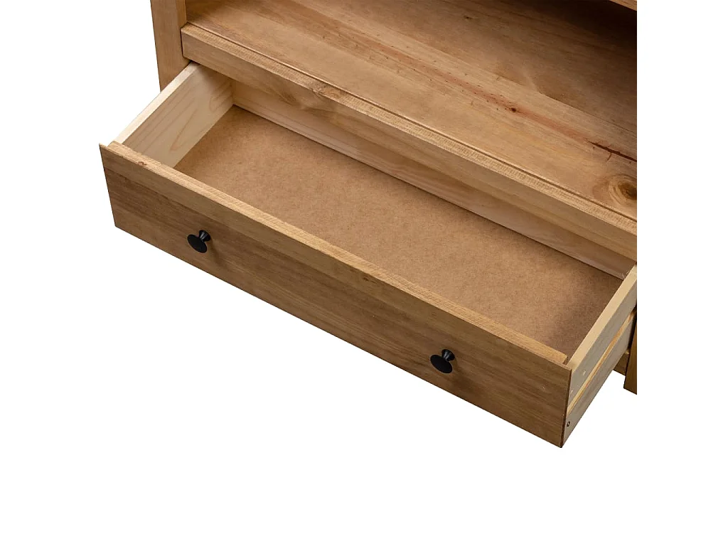 Dina  Bibliothèque 80x35x110 cm Bois de pin massif Assortiment Panama