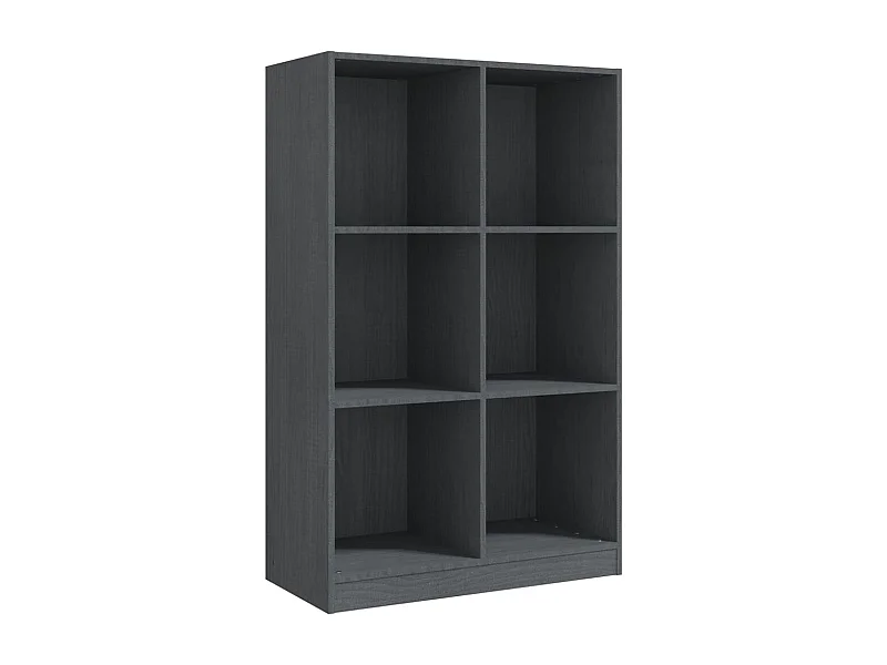 Frédéric-Paul  Bibliothèque Gris 70x33x110 cm Bois de pin massif