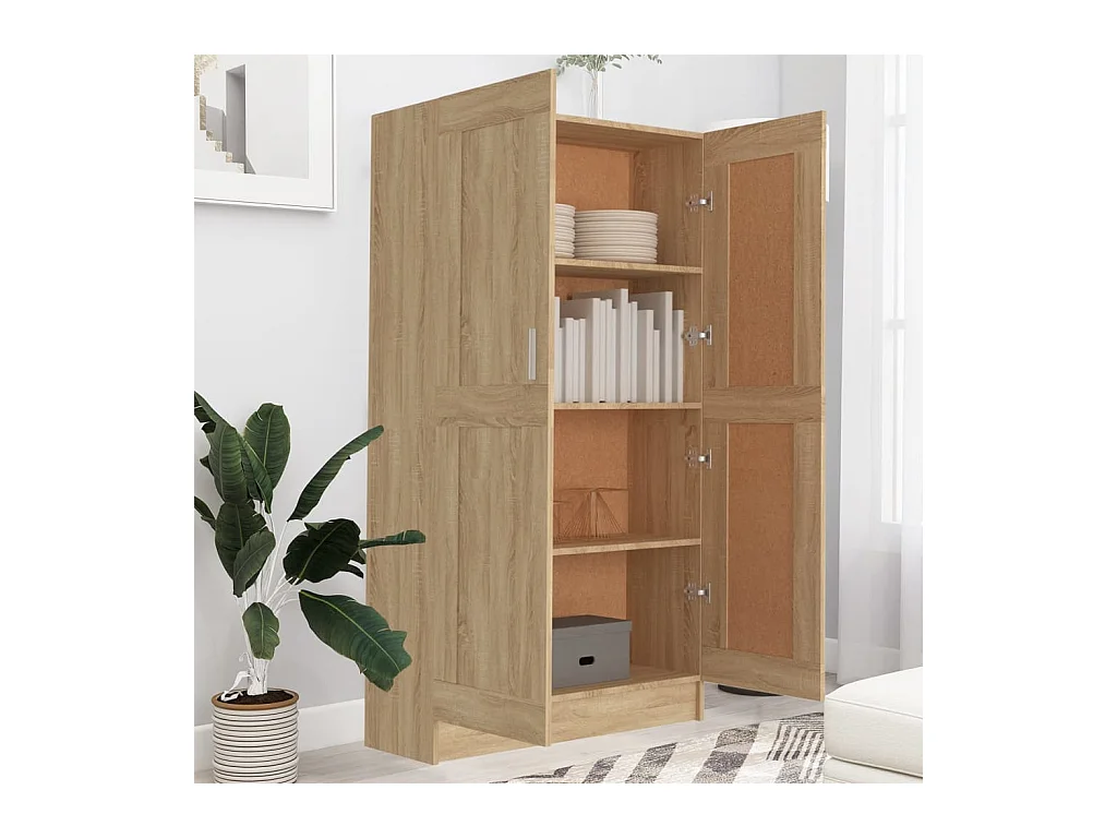 Krimpen aan den IJssel  Bibliothèque Chêne sonoma 82,5x30,5x150 cm Bois d’ingénierie