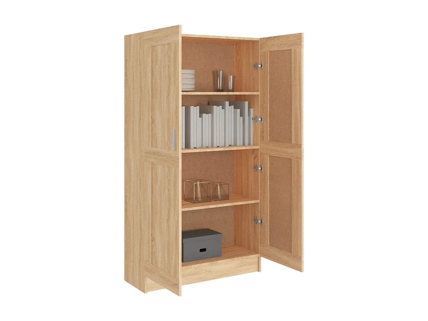 Krimpen aan den IJssel  Bibliothèque Chêne sonoma 82,5x30,5x150 cm Bois d’ingénierie