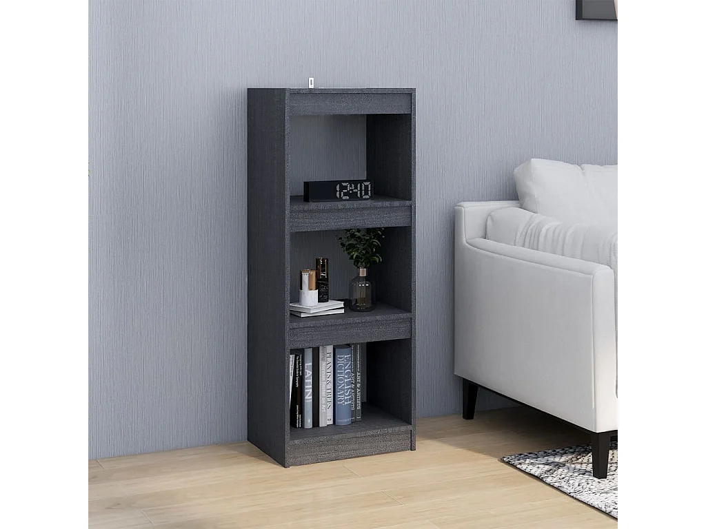 Centerville  Bibliothèque/Séparateur de pièce Gris 40x30x103,5 cm Pin massif