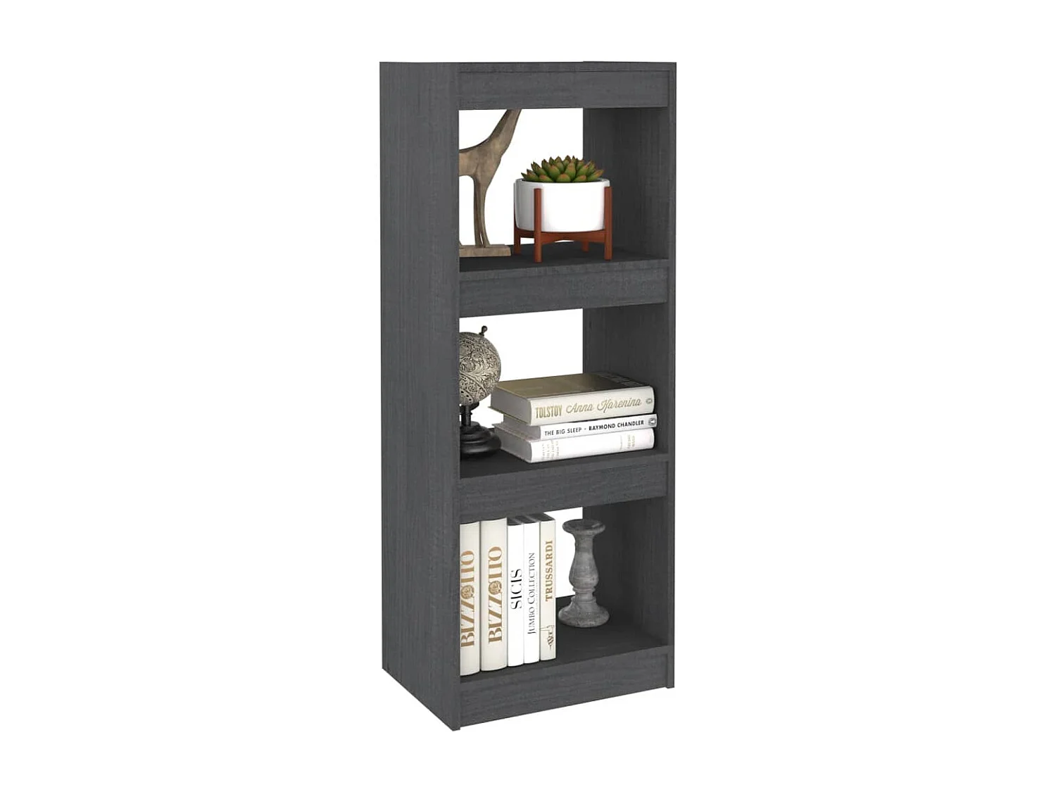 Centerville  Bibliothèque/Séparateur de pièce Gris 40x30x103,5 cm Pin massif