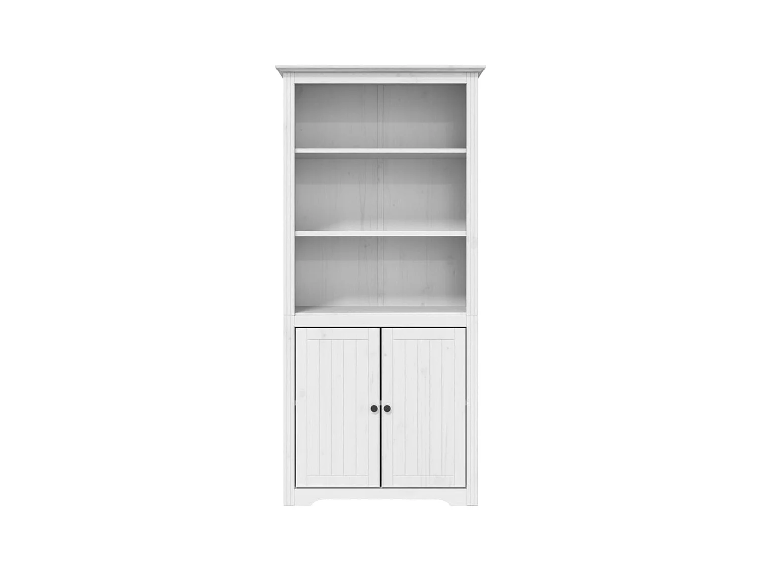 Claddaghduff  Bibliothèque BODO blanc 82x40x173 cm bois de pin massif