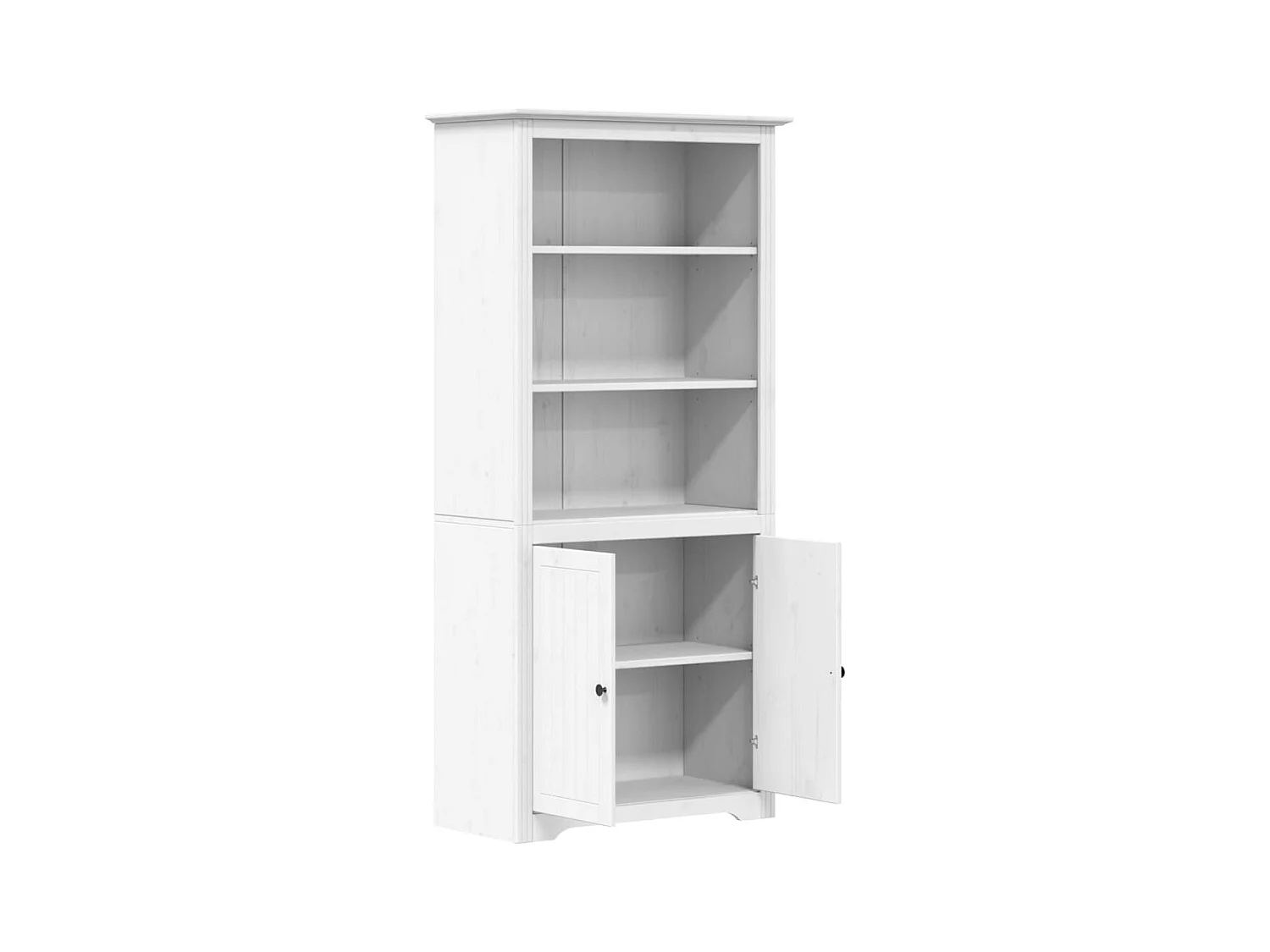 Claddaghduff  Bibliothèque BODO blanc 82x40x173 cm bois de pin massif