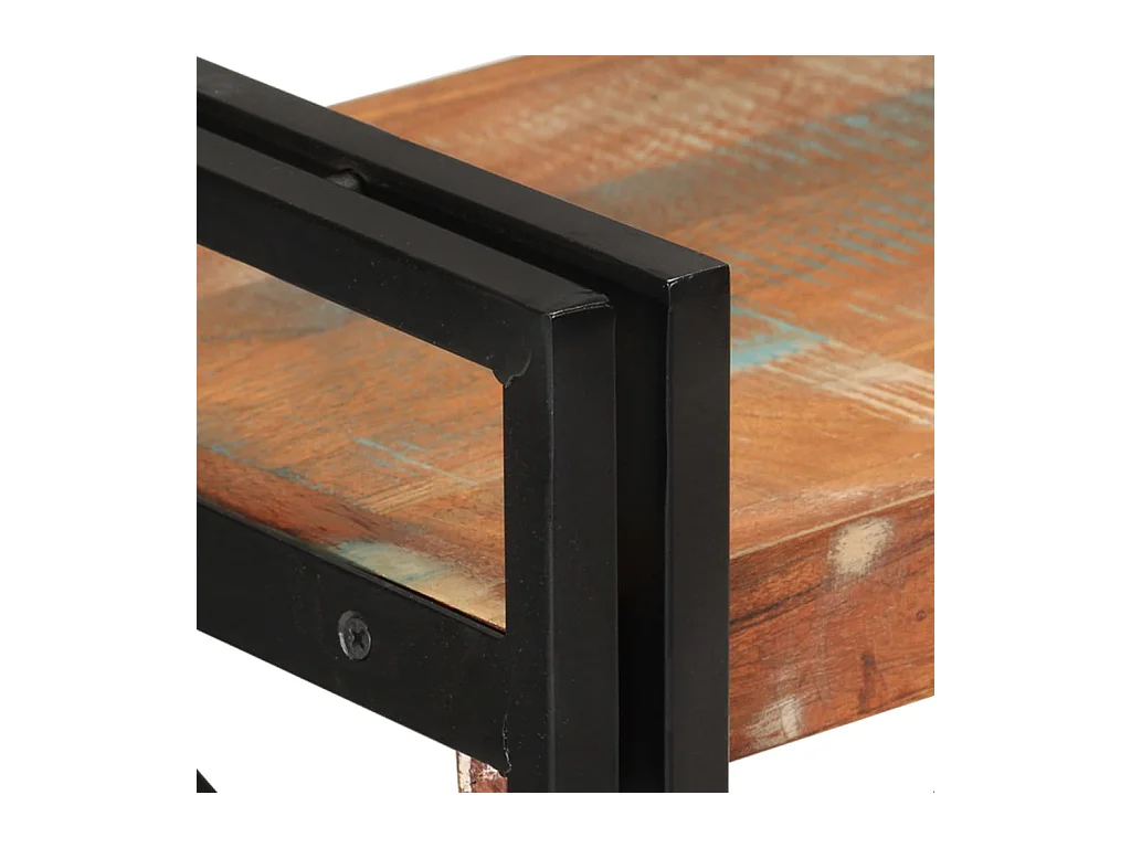 Yoan  Bibliothèque 3 niveaux 77x30x80 cm bois récupération massif/fer