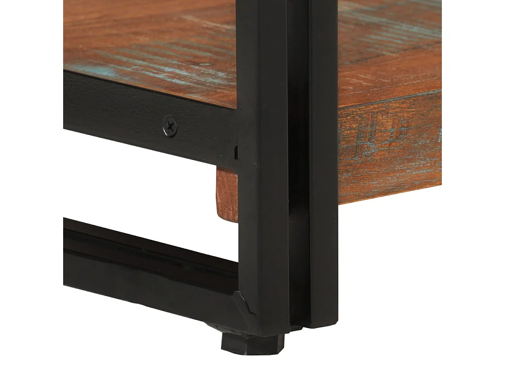 Yoan  Bibliothèque 3 niveaux 77x30x80 cm bois récupération massif/fer