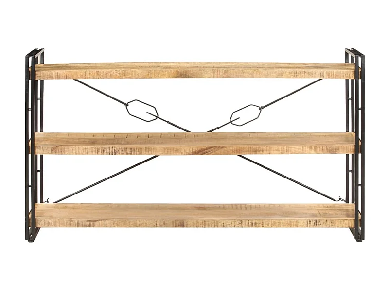 Yoan  Bibliothèque à 3 niveaux 140x30x80 cm Bois de manguier massif