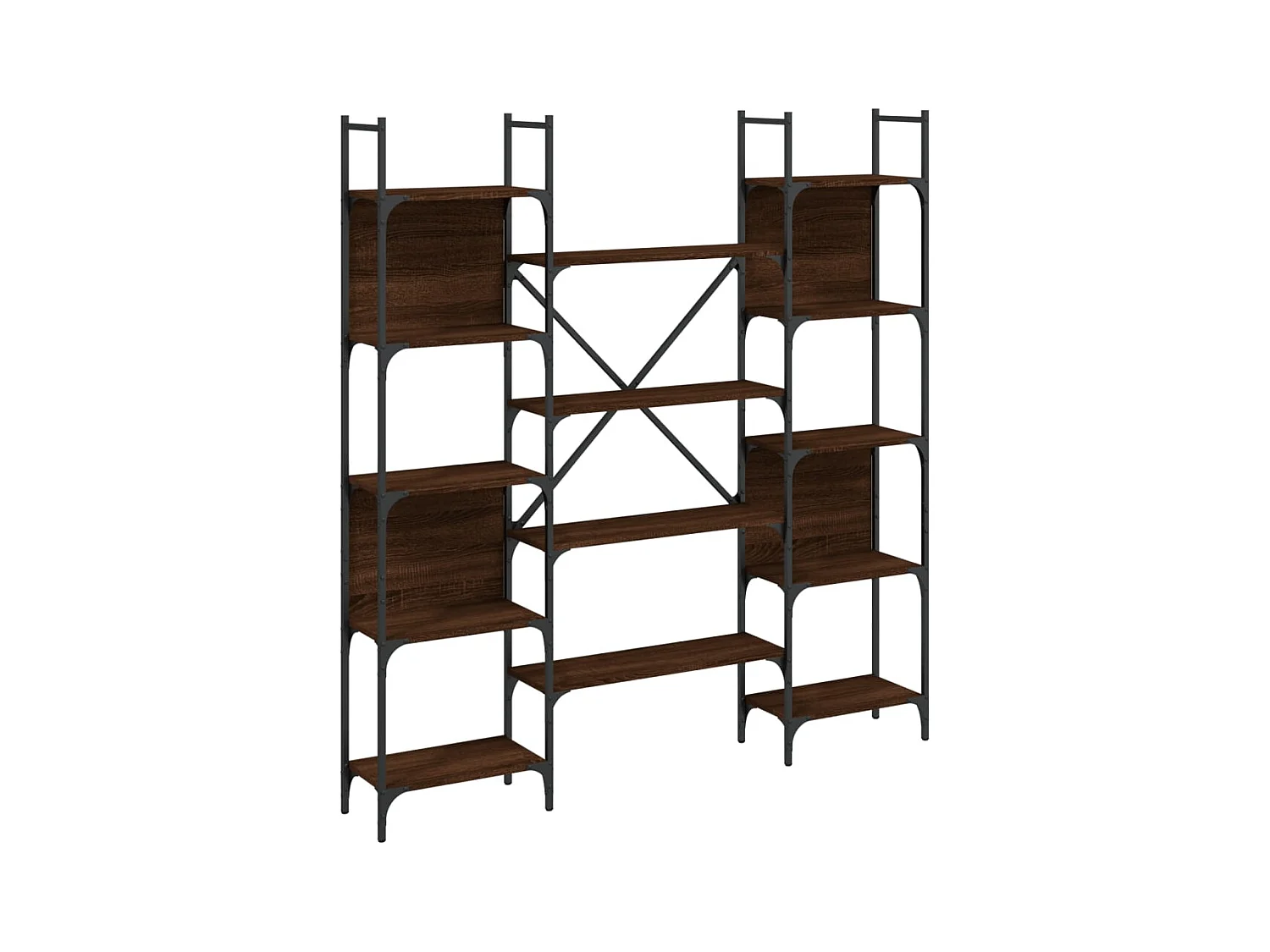 Kiki  Boekenkast 155,5x24x166,5 cm bewerkt hout bruin eikenkleur