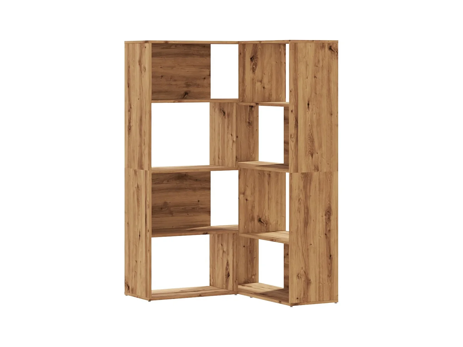 Damir  Bibliothèque d'angle 4 niveaux chêne artisanal bois ingénierie