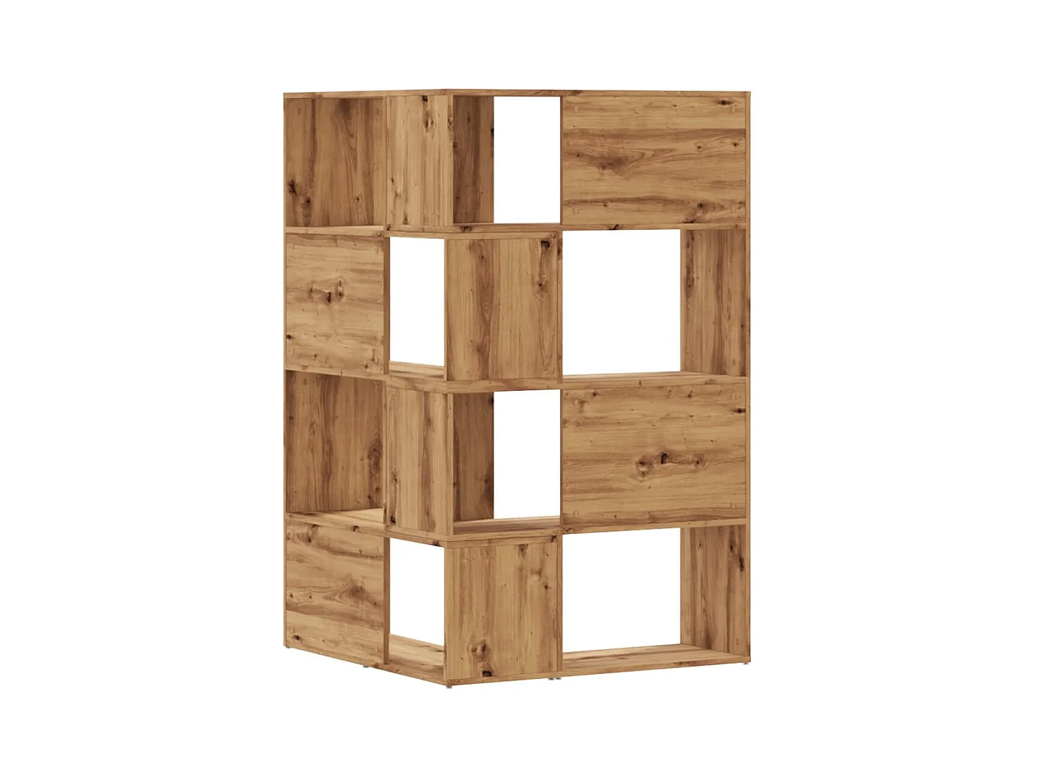 Damir  Bibliothèque d'angle 4 niveaux chêne artisanal bois ingénierie