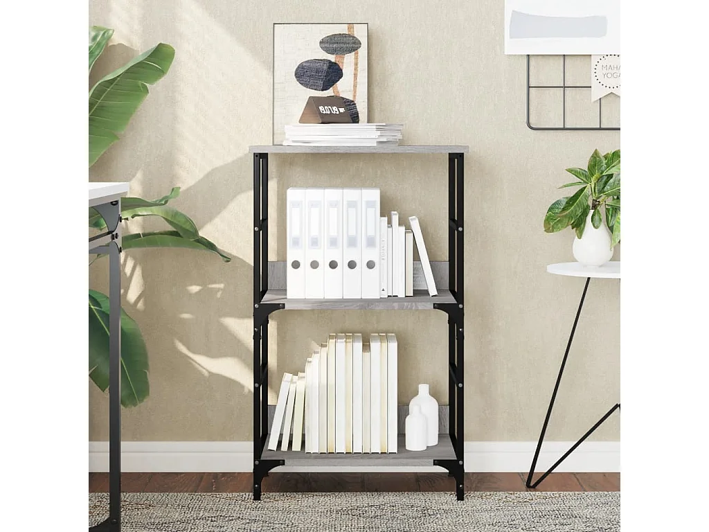 Namur  Bibliothèque sonoma gris 50x33x82 cm bois d'ingénierie