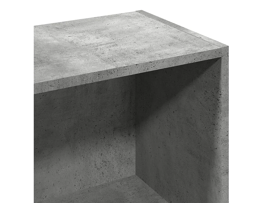 York  Bibliothèque gris béton 57x28,5x141 cm bois d'ingénierie