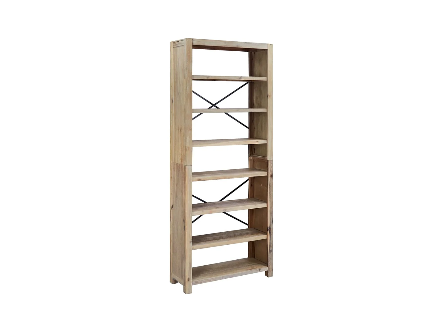 Pippa  Bibliothèque 7 niveaux 80x30x200 cm Bois solide d'acacia