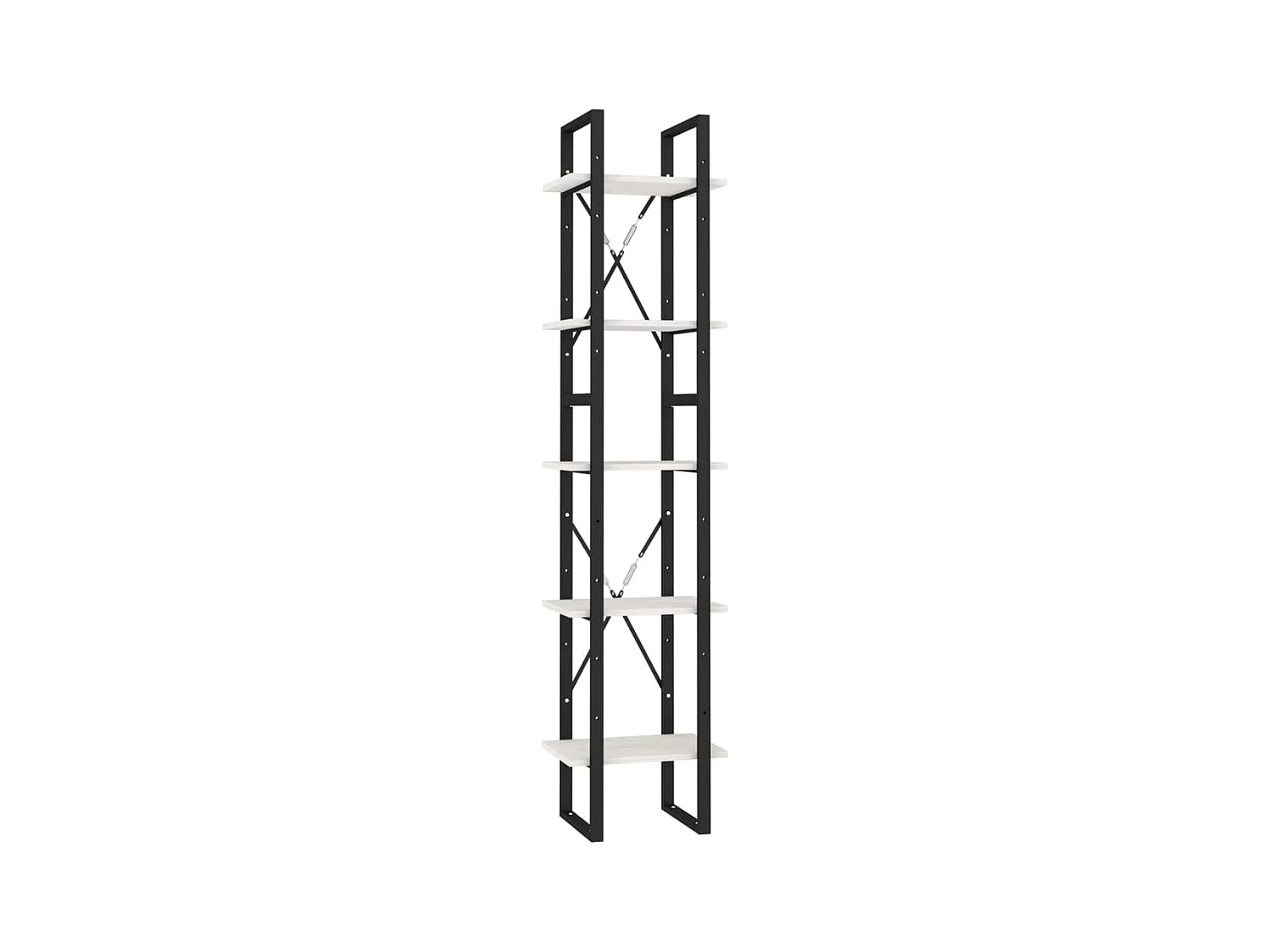 Aubagne  Boekenkast met 5 schappen 40x30x175 cm grenenhout wit