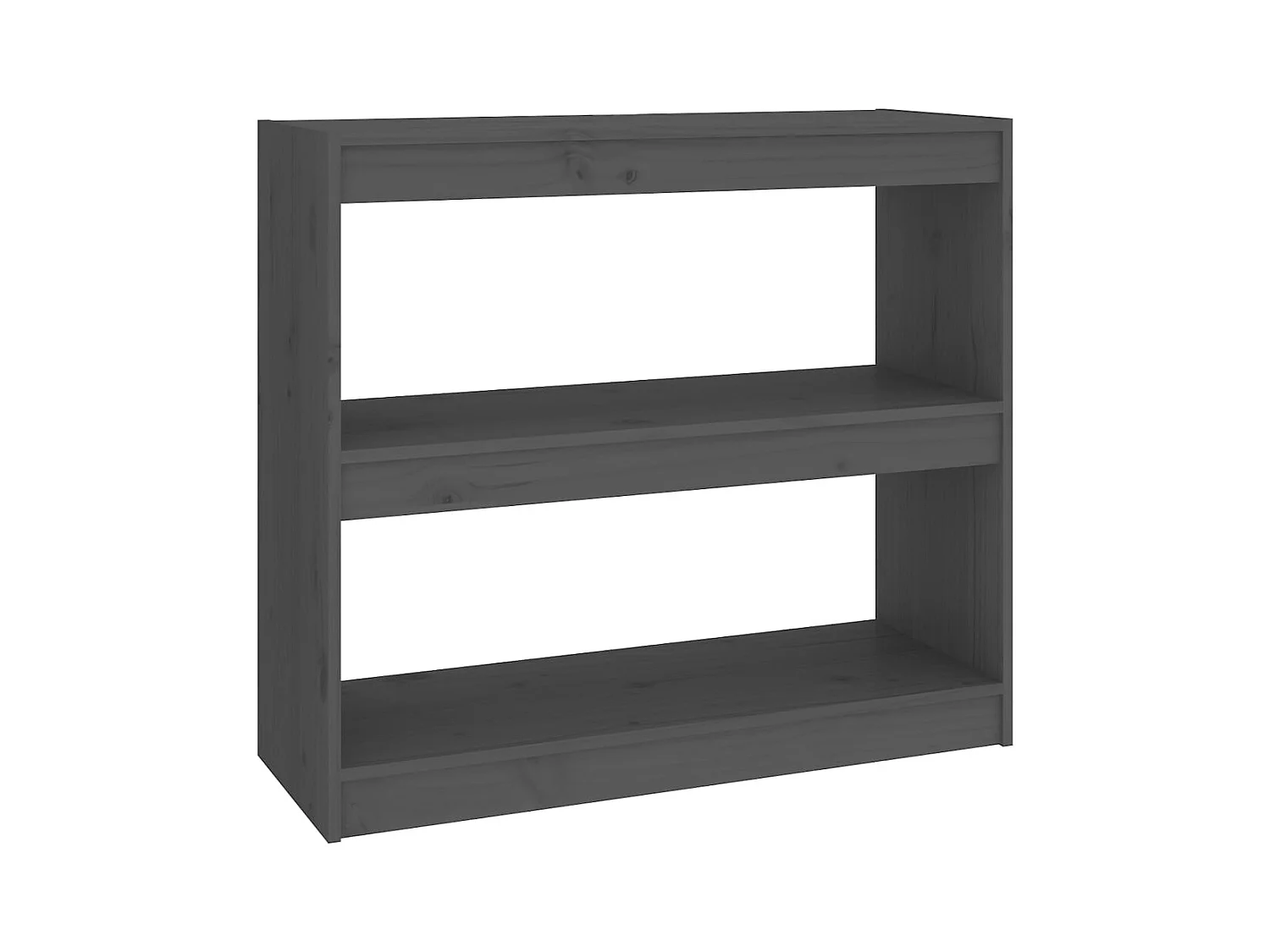 Aruna  Bibliothèque/Séparateur de pièce Gris 80x30x71,5 cm Pin massif