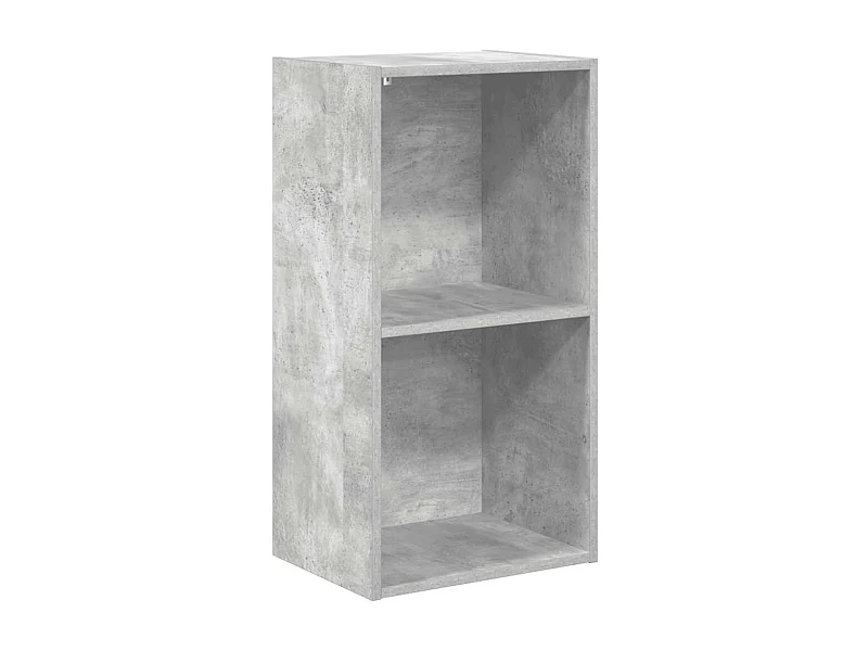 Siro  Bibliothèque à 2 niveaux gris béton bois d'ingénierie