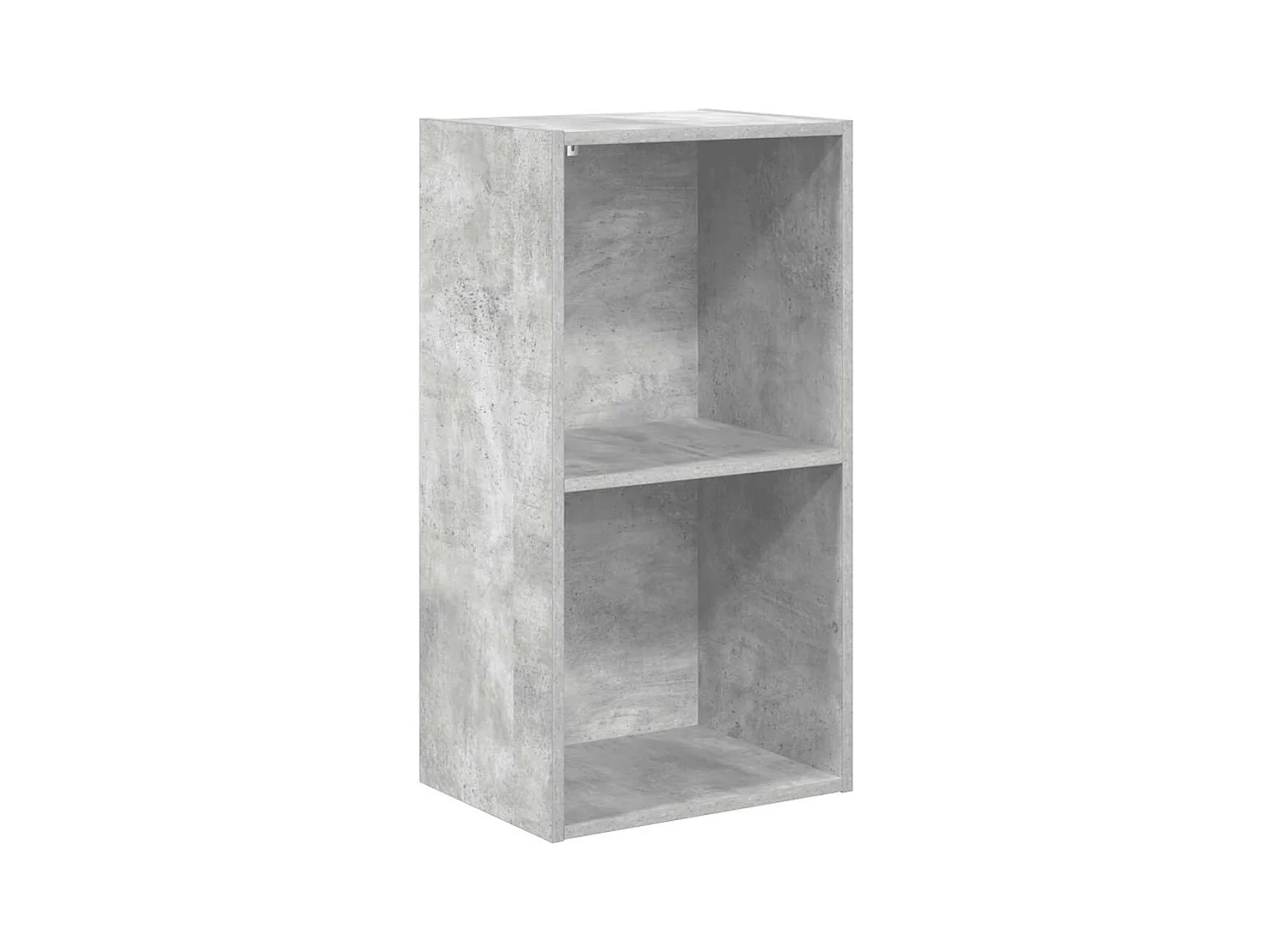 Siro  Bibliothèque à 2 niveaux gris béton bois d'ingénierie
