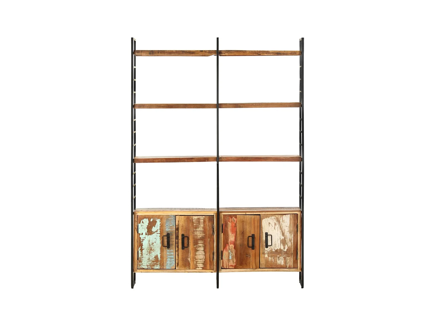 Ardrossan  Estantería de 4 niveles madera maciza reciclada 124x30x180 cm