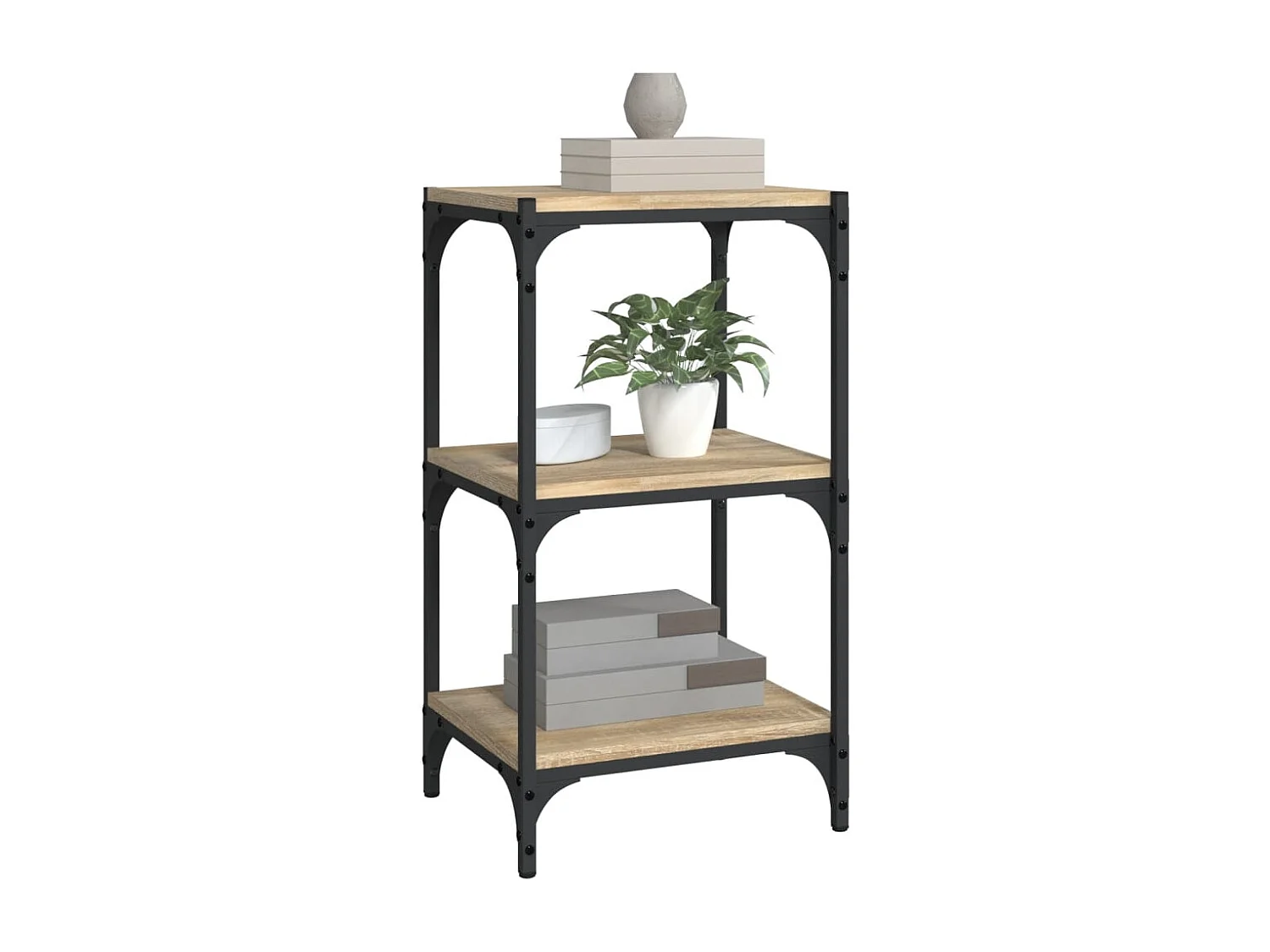 Ventura  Bibliothèque Chêne Sonoma 40x33x70,5 cm Bois d'ingénierie acier