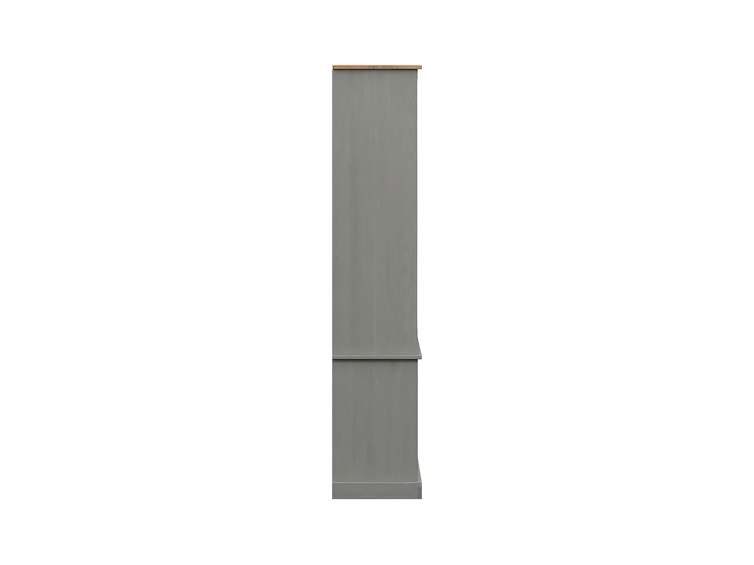 Larindor  Bibliothèque VIGO gris 85x35x170 cm bois massif de pin