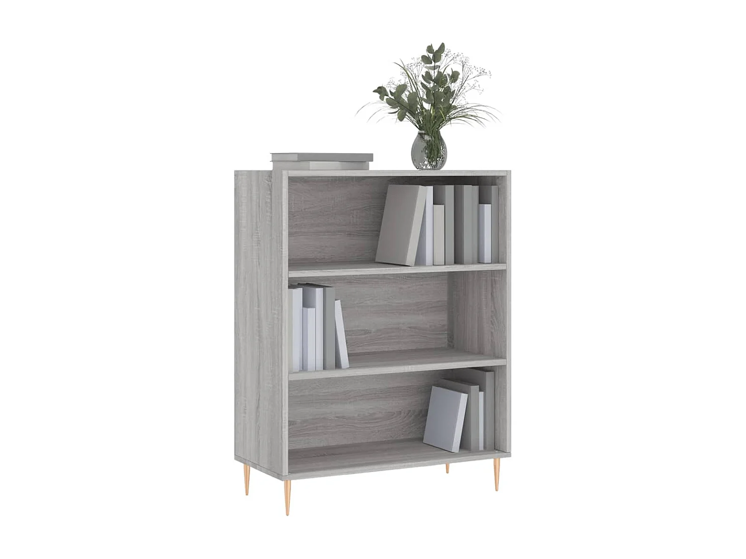 Yme  Bibliothèque sonoma gris 69,5x32,5x90 cm bois d'ingénierie