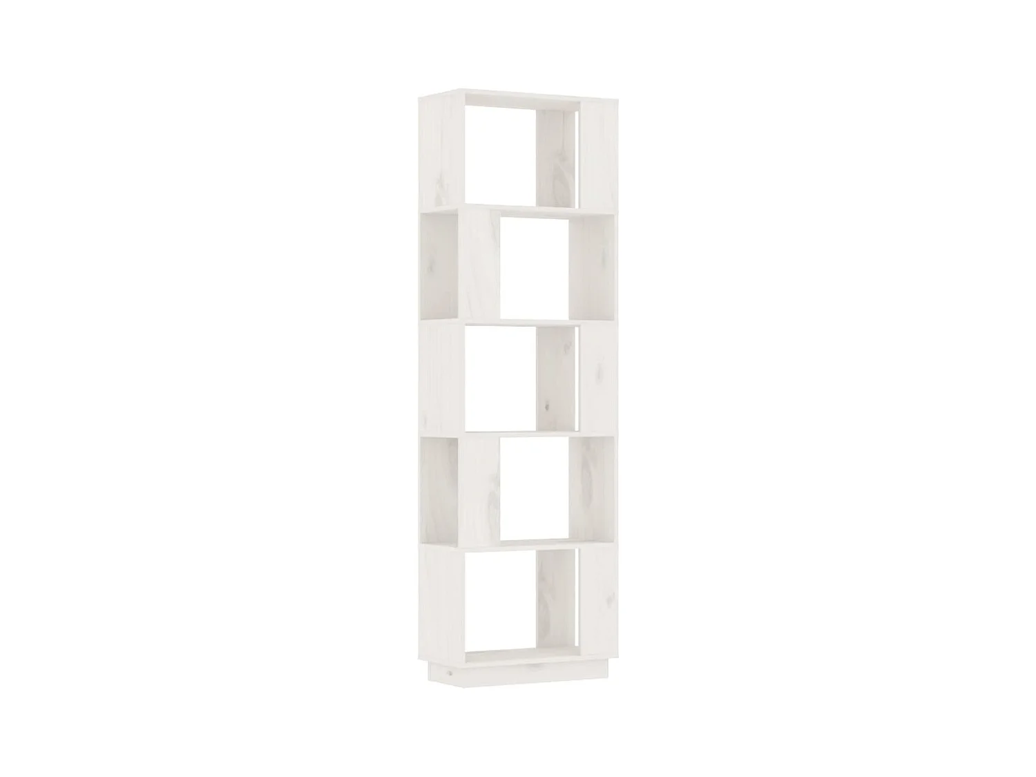 Caledonia  Boekenkast/kamerscherm 51x25x163,5 cm massief grenenhout wit