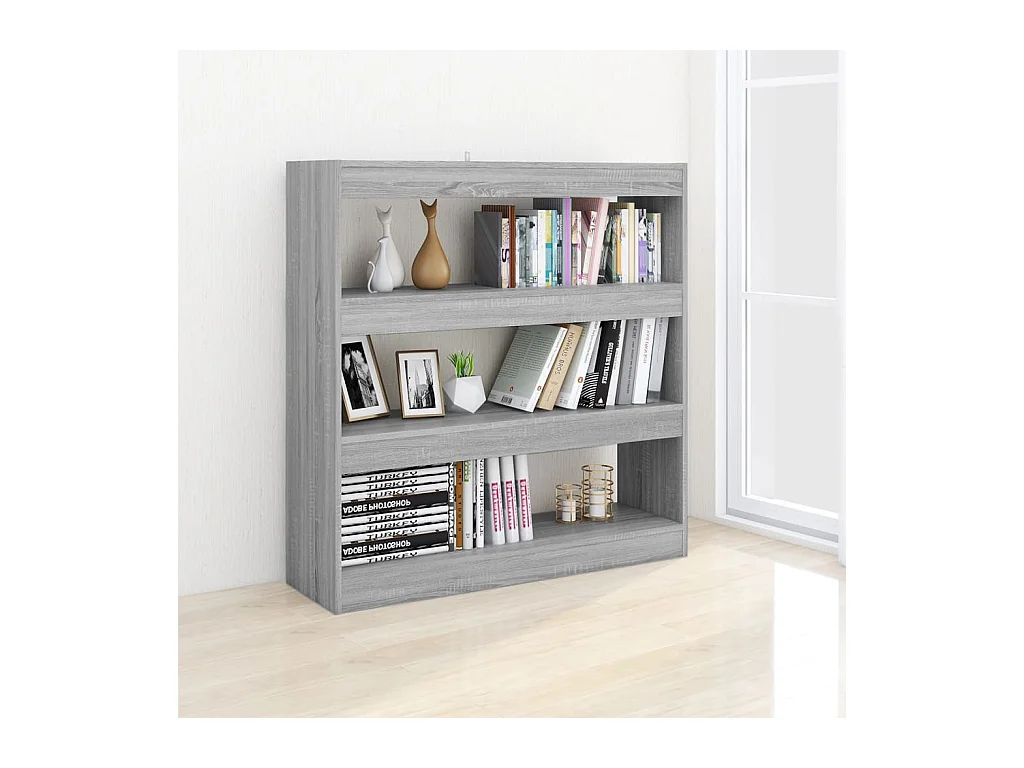 Darren  Bibliothèque/Séparateur de pièce sonoma gris 100x30x103 cm