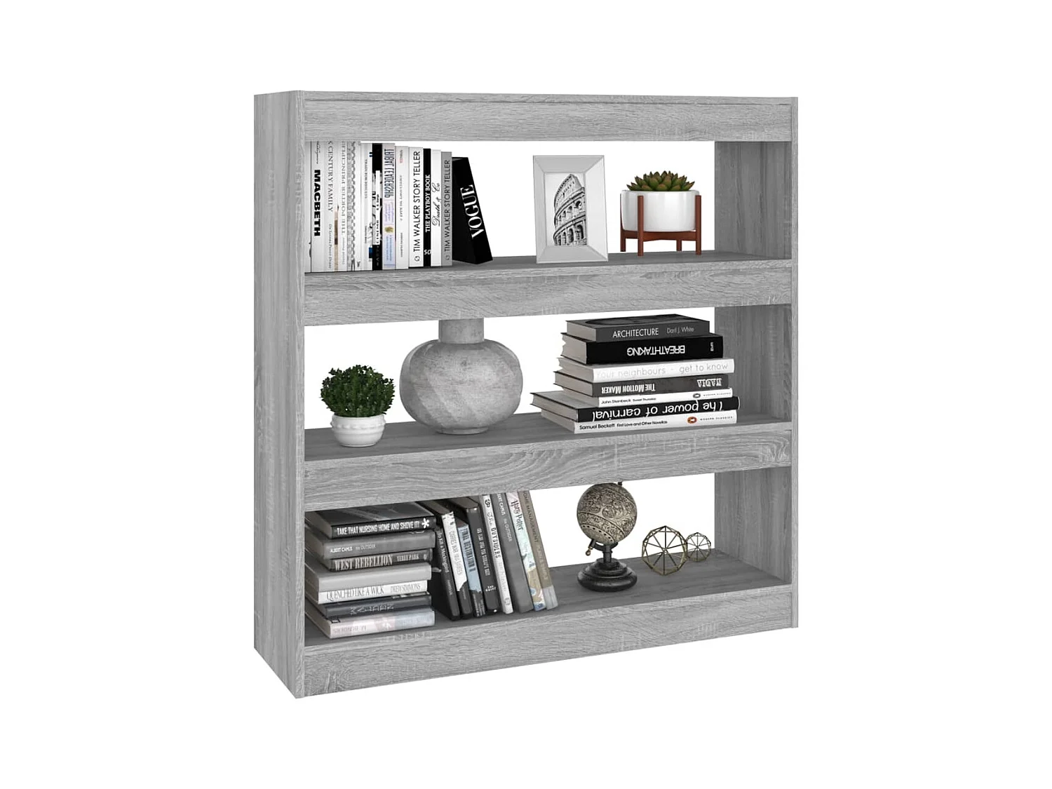 Darren  Bibliothèque/Séparateur de pièce sonoma gris 100x30x103 cm