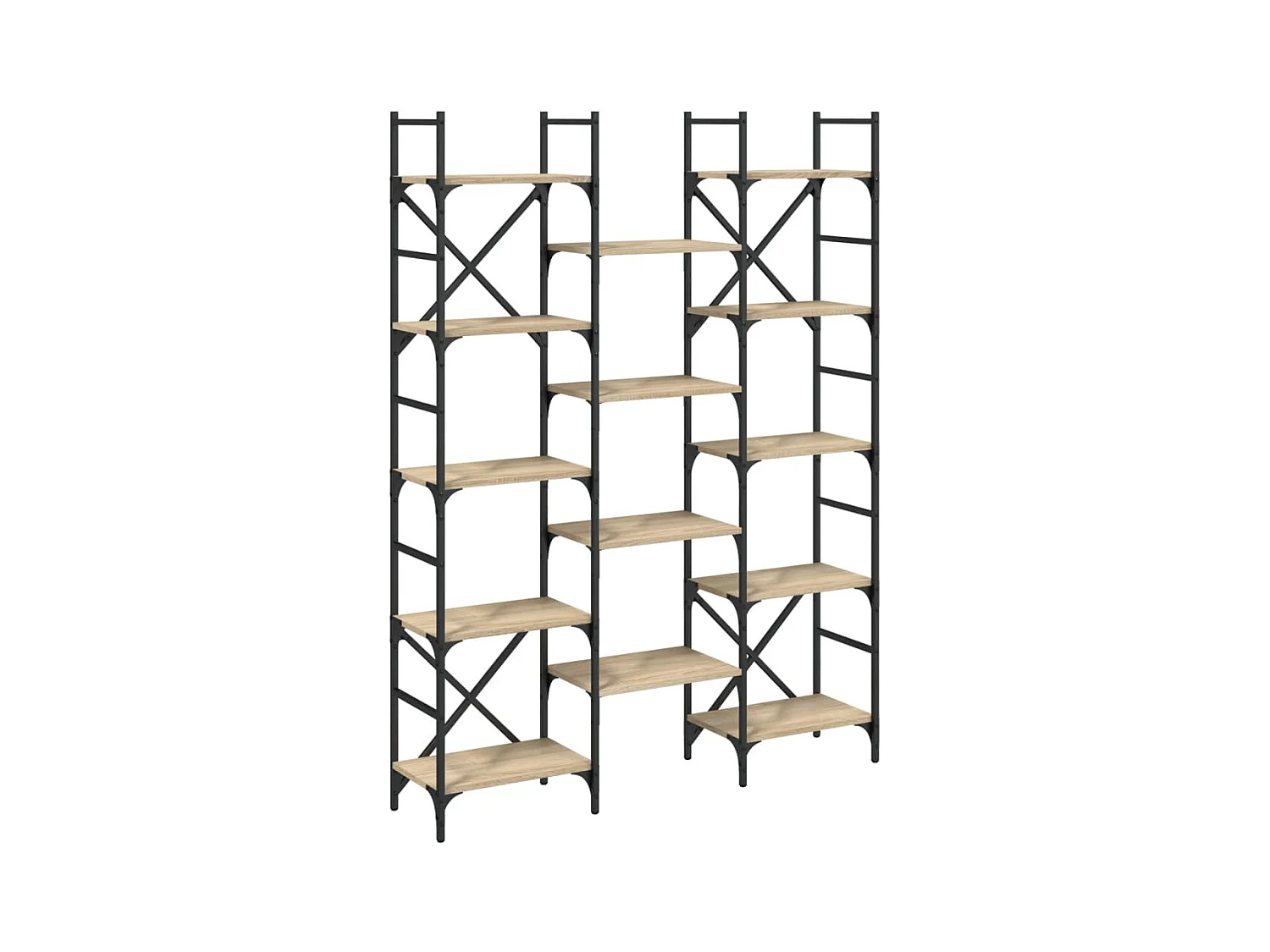 Clashmore  Bibliothèque chêne sonoma 127,5x28,5x172,5 cm bois d'ingénierie