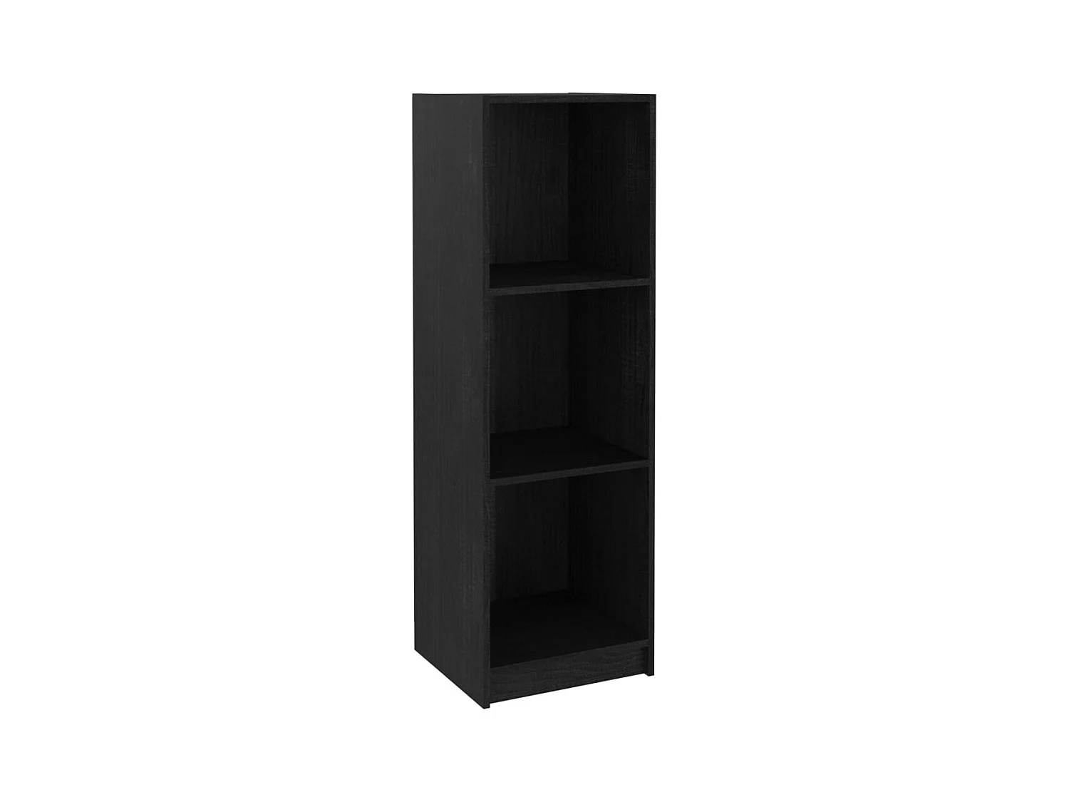Guldor  Bibliothèque/Séparateur de pièce Noir 36x33x110 cm Pin massif